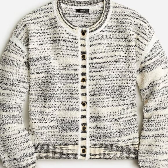J. Crew Space-dyed textured cardigan sweater NWT Medium - Picture 1 of 10